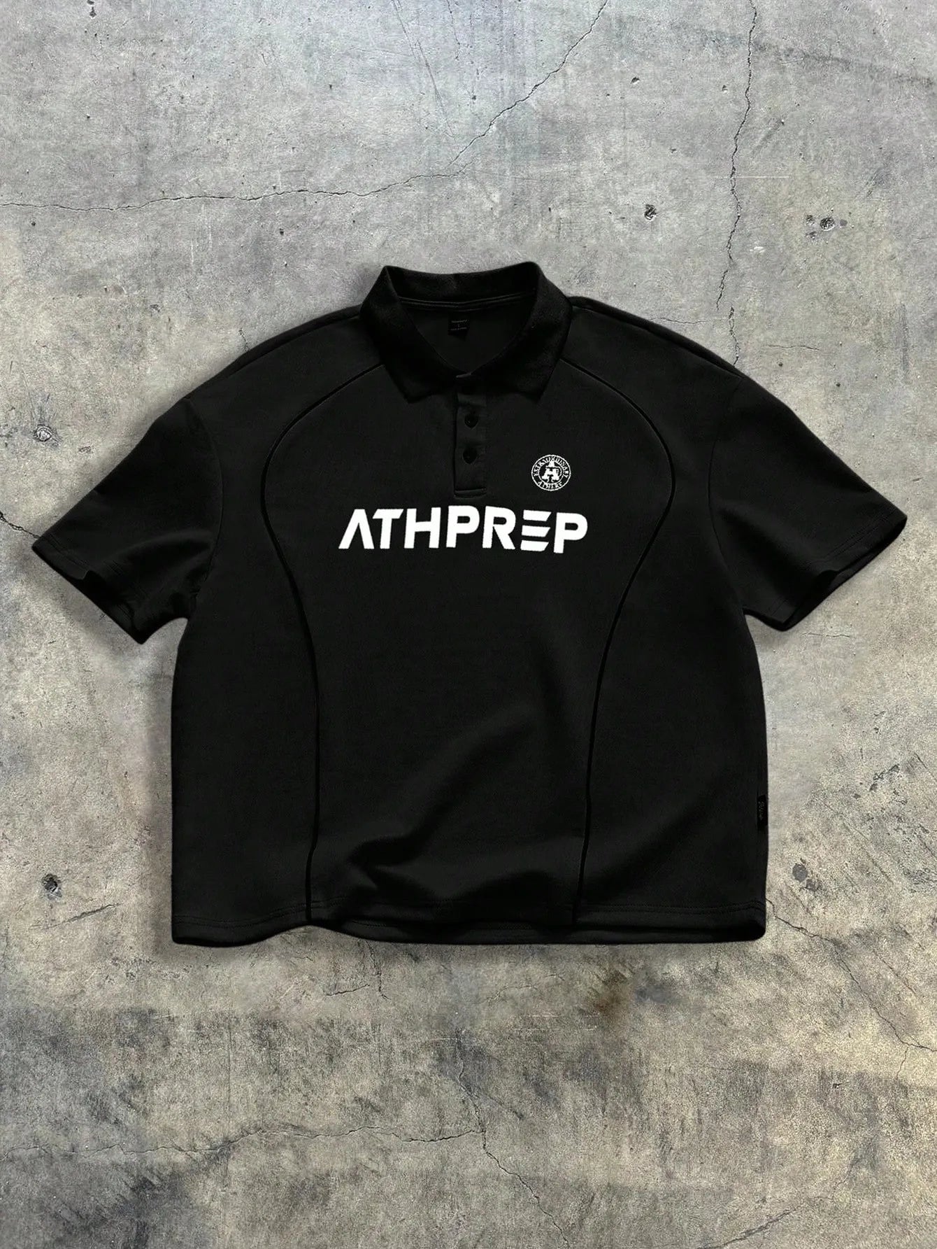 Men's 3D Letter Print Polo Shirt