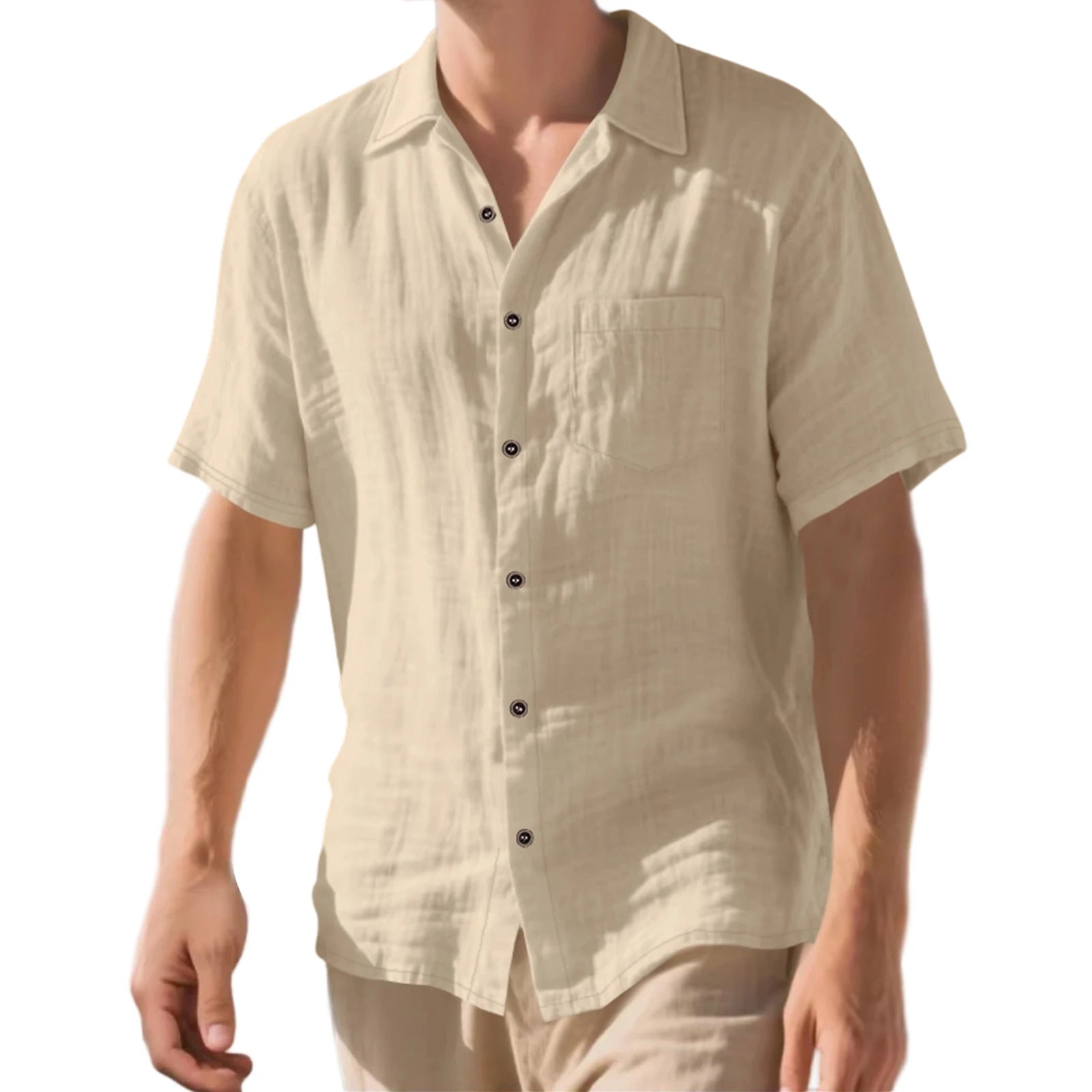 Men's Linen Button Shirt