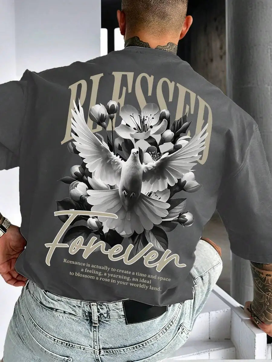 Men Blessed Forever Floral T Shirt