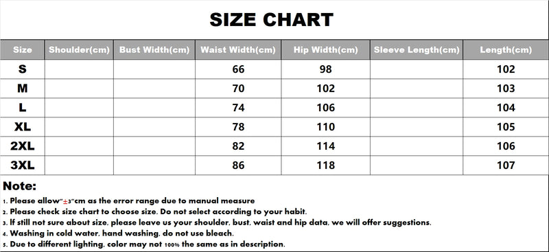 Size guide for Women Y2K Baggy Cargo Jeans