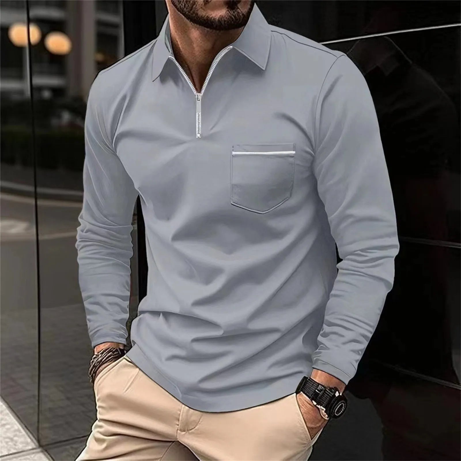 Loose Lapel Neck Shirt