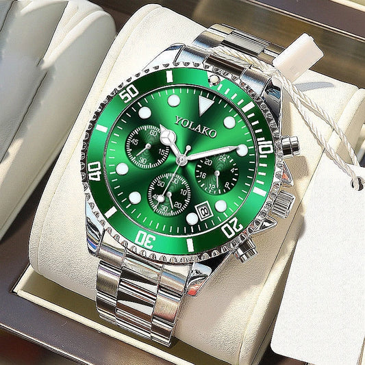 Men’s Silver Stainless Steel Quartz Watch