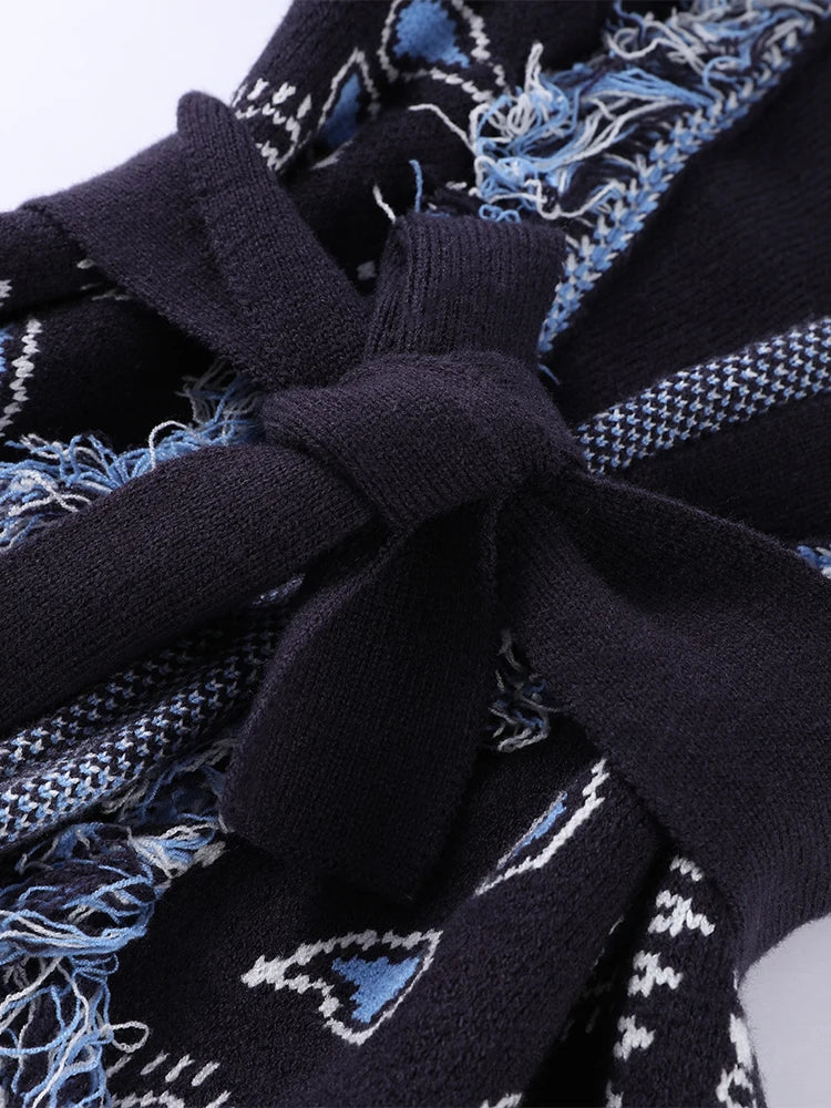 Patchwork Jacquard Cardigan