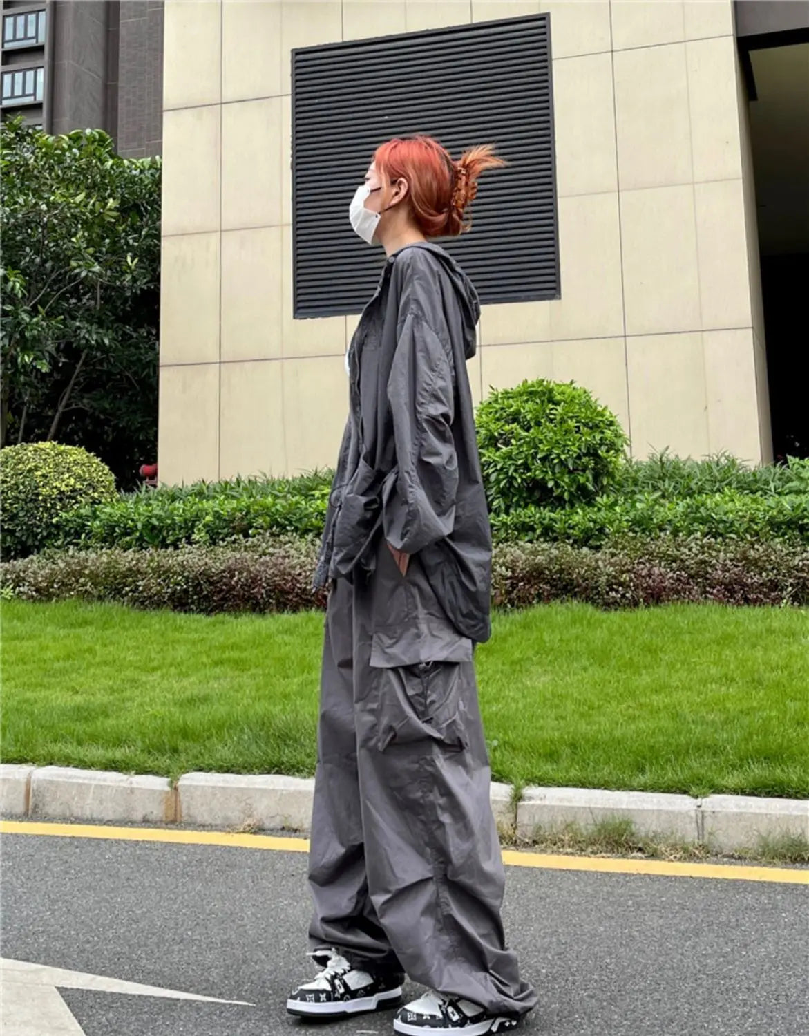 Women Y2K Parachute Cargo Pants