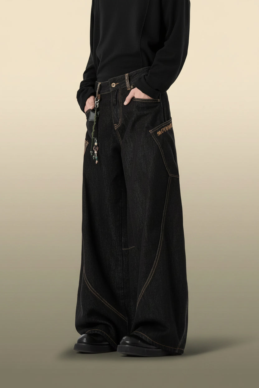 Y2K baggy wide leg skater jeans