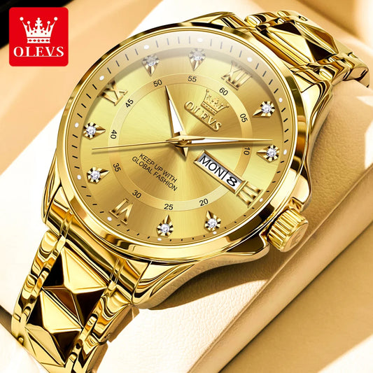 OLEVS Luxury Men's Stainless Steel Quartz Watch