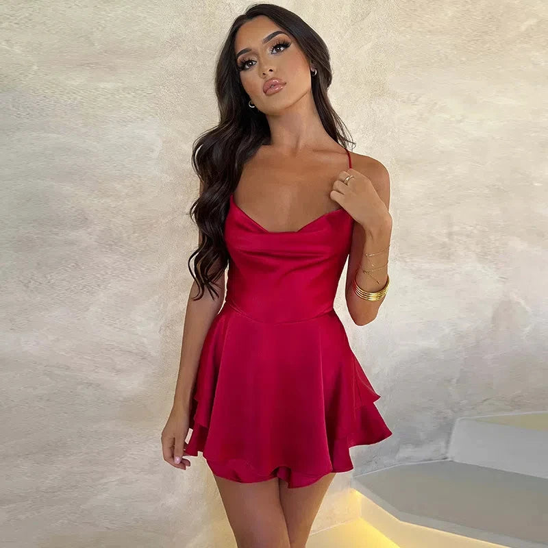 Women’s Backless Satin Dress