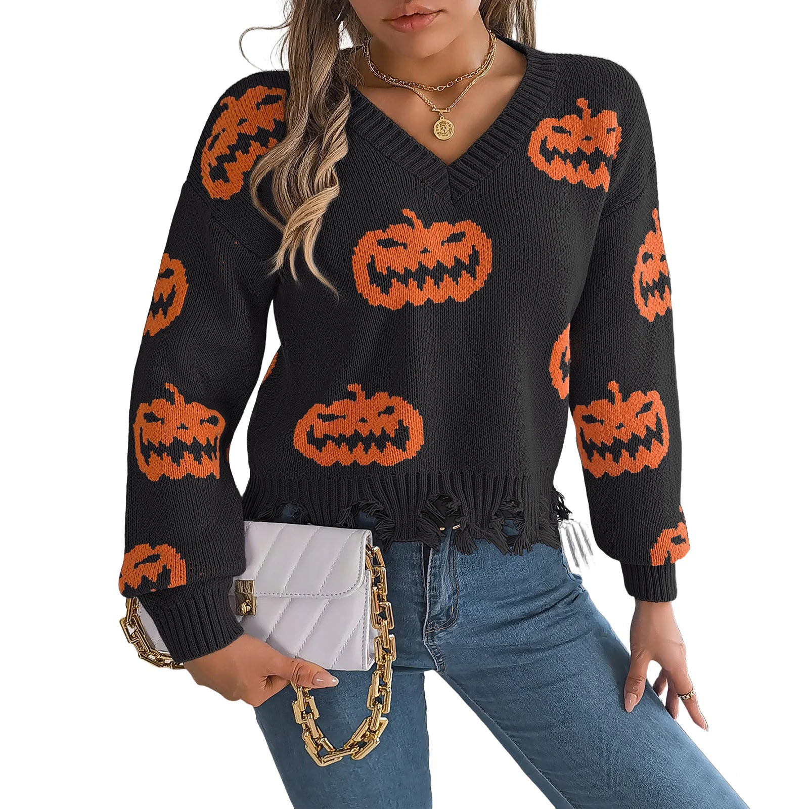 Halloween Pumpkin Sweater