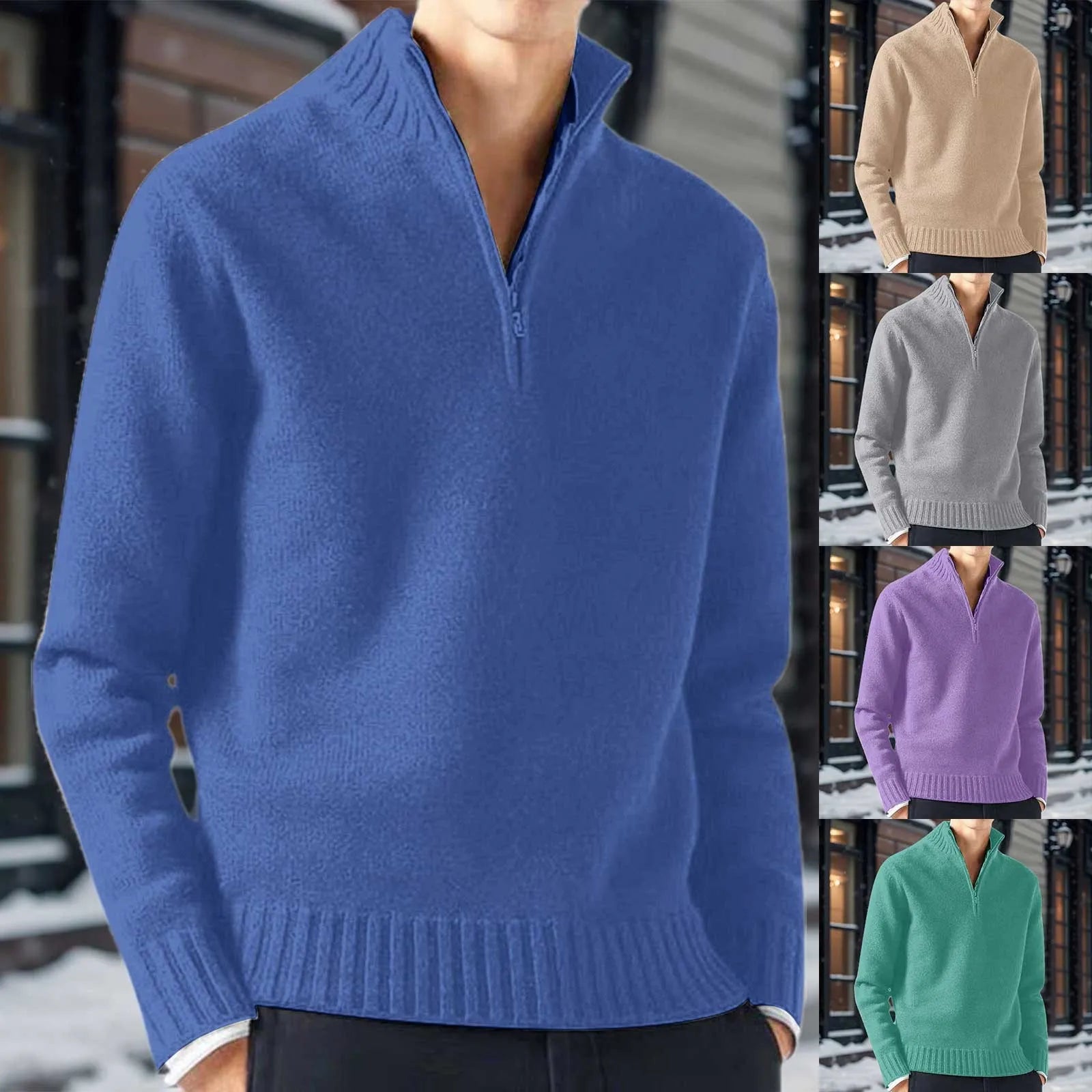 Half Zip Knit Sweater