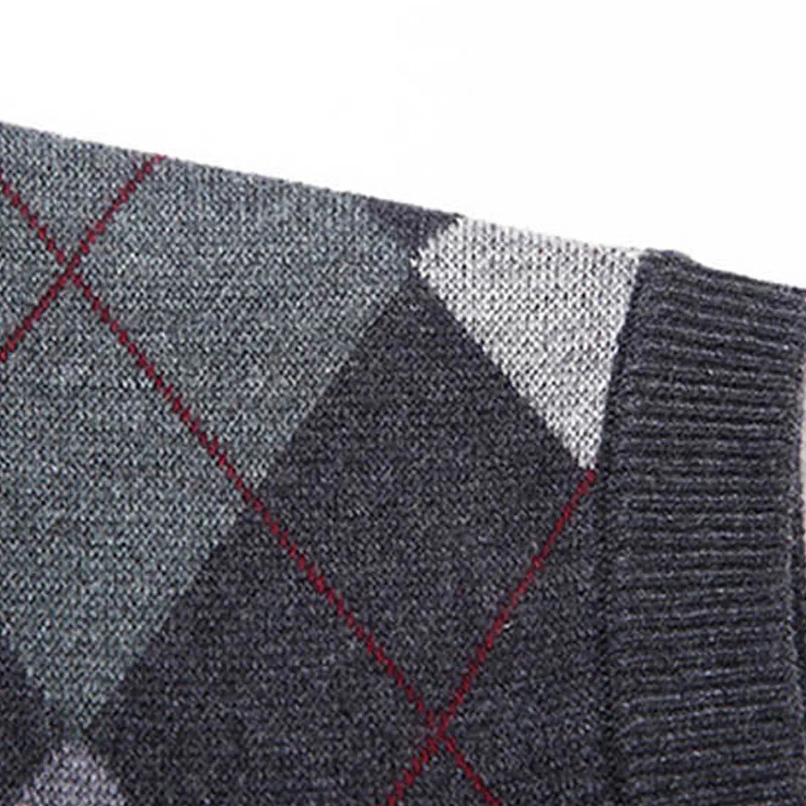 Men's Contrast Knit Vest