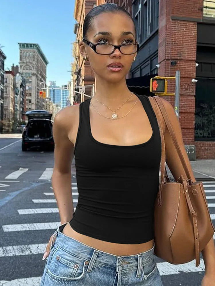 Women's Square Neck Crop Top