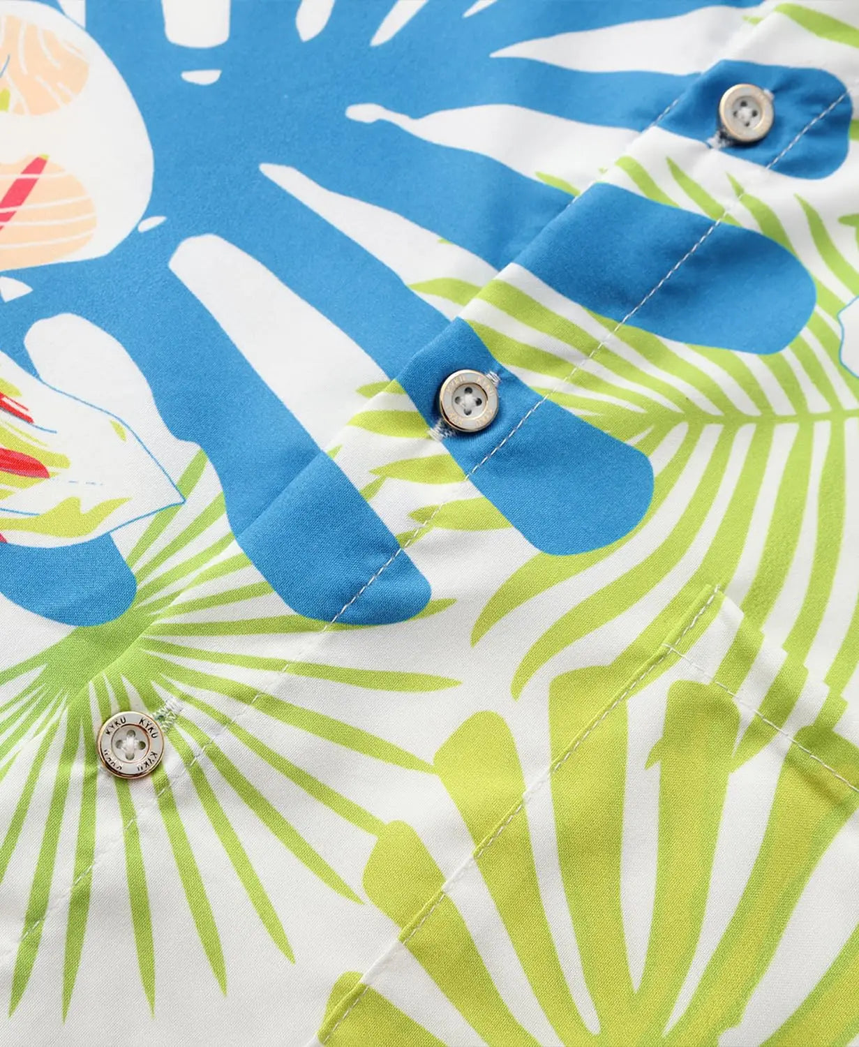 Men Hawaiian Tropical Button Down