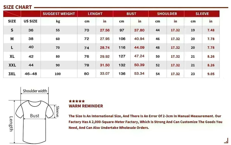 Size guide for Men's Washed Graphic T-Shirt