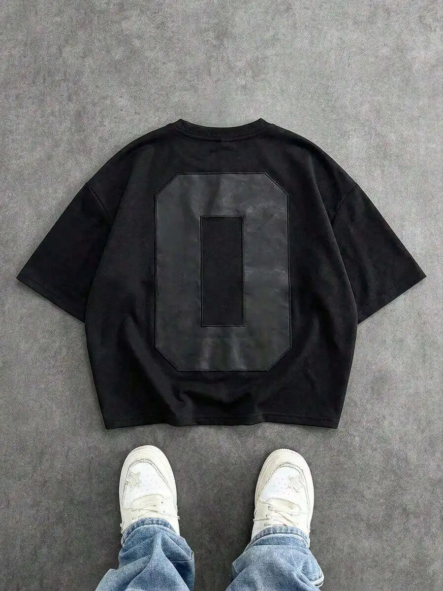 Men's Loose Numeric Patch T-Shirt