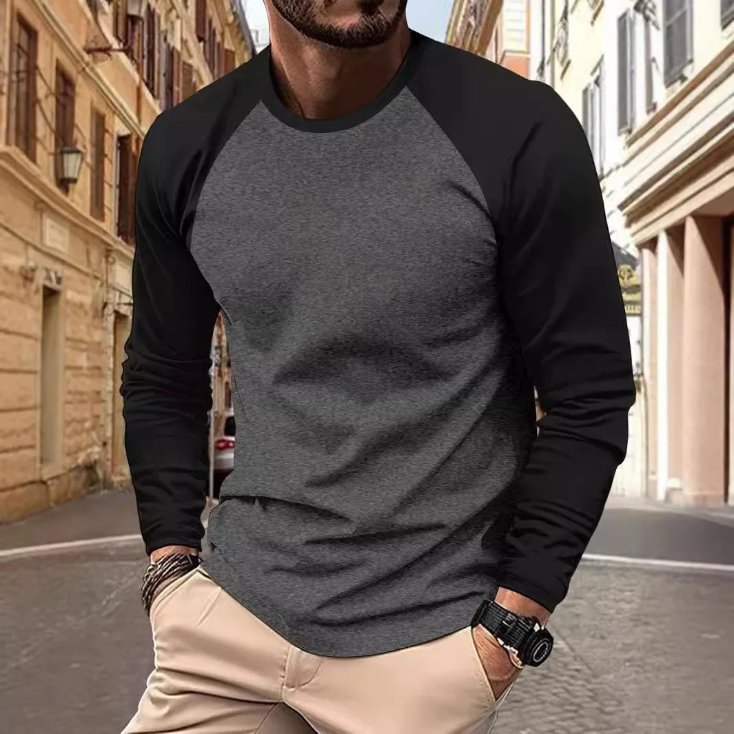 Men’s Long Sleeve O-Neck Casual T-Shirt