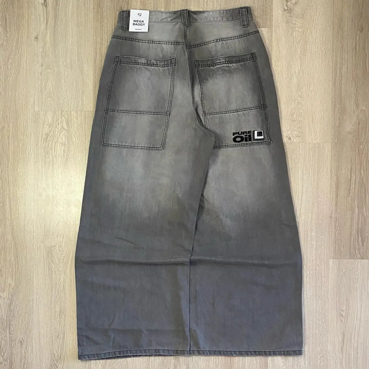 Y2K Embroidered Baggy Jeans