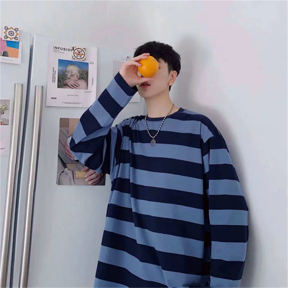 Korean Hip Hop Stripe T-Shirt
