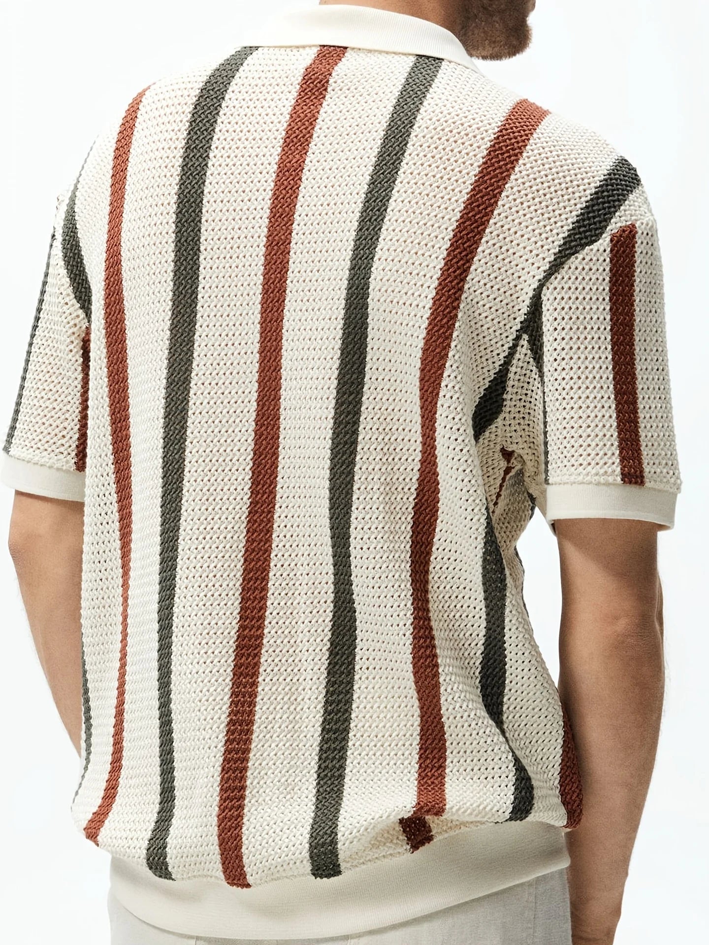 Men Striped Polo Shirt