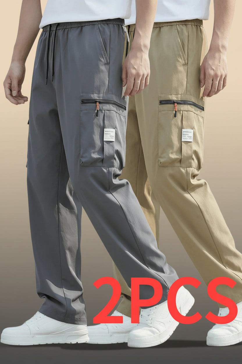 Men’s Relaxed Fit Cargo Trousers – 2 Piece