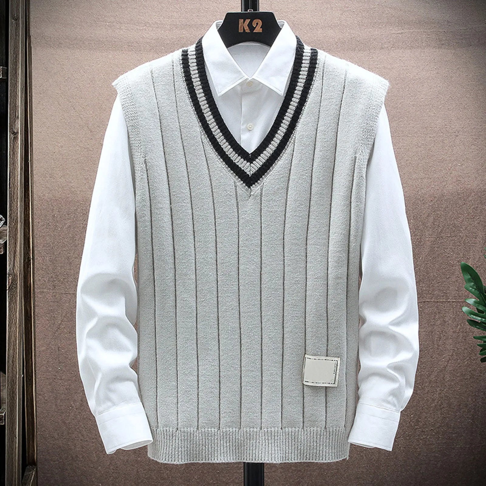 Slim Cotton Sweater Vest