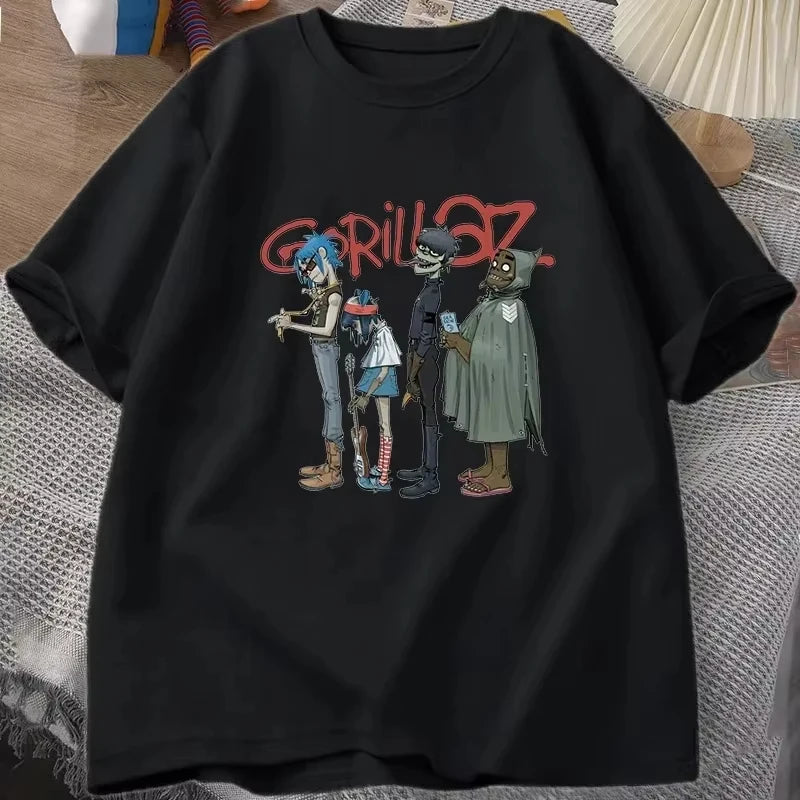 Gorillaz Punk Rock Y2K T Shirt