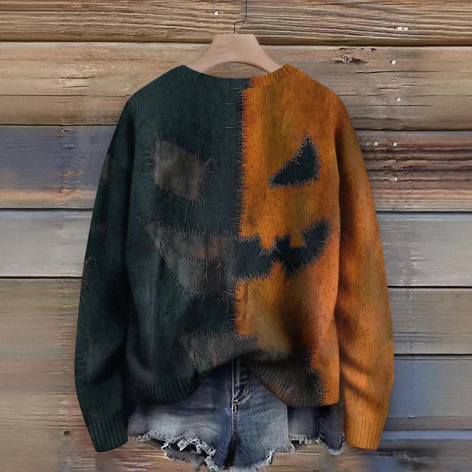 Printed Knit Sweater