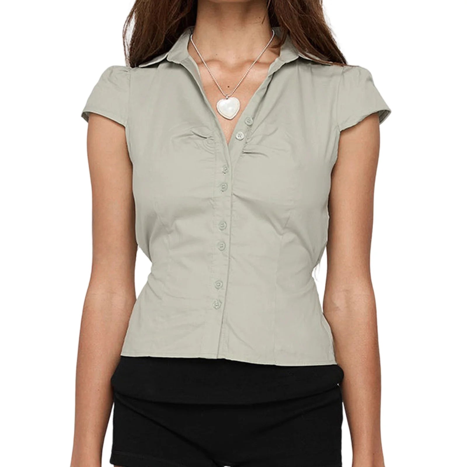 Women's White Button Up Shirt
