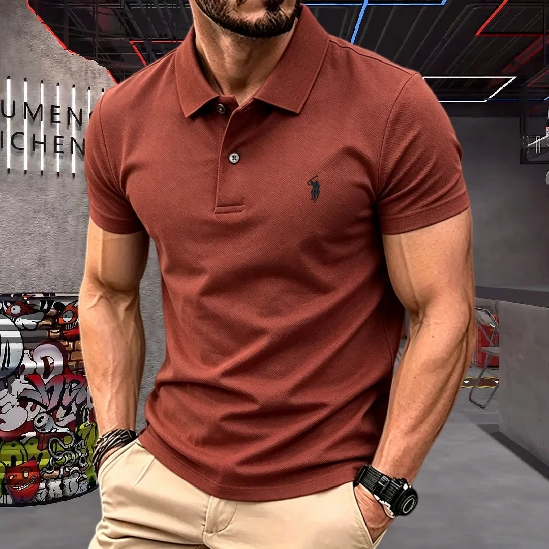 Men’s 100% Cotton Embroidered Polo Shirt
