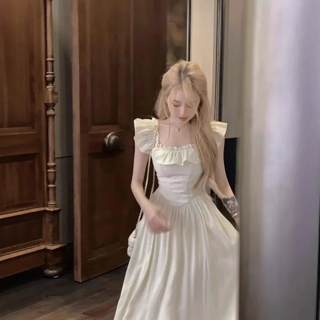 Peach Gelatinous Slip Dress