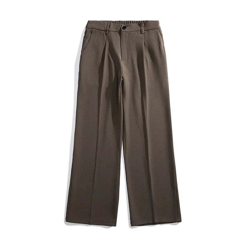 Men’s Black Summer Casual Straight Pants