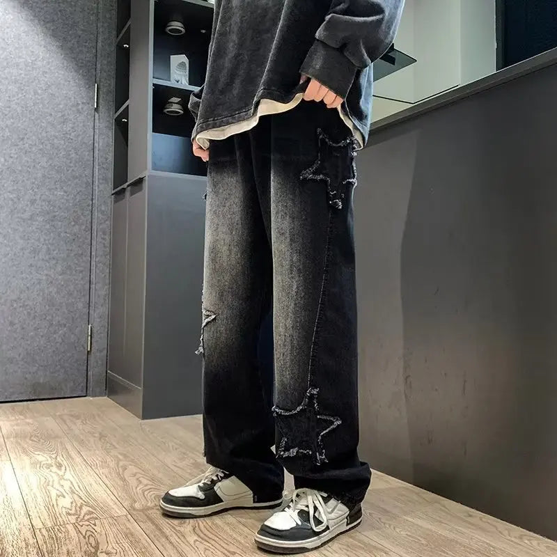 American Hip-Hop Loose Wide-Leg Jeans