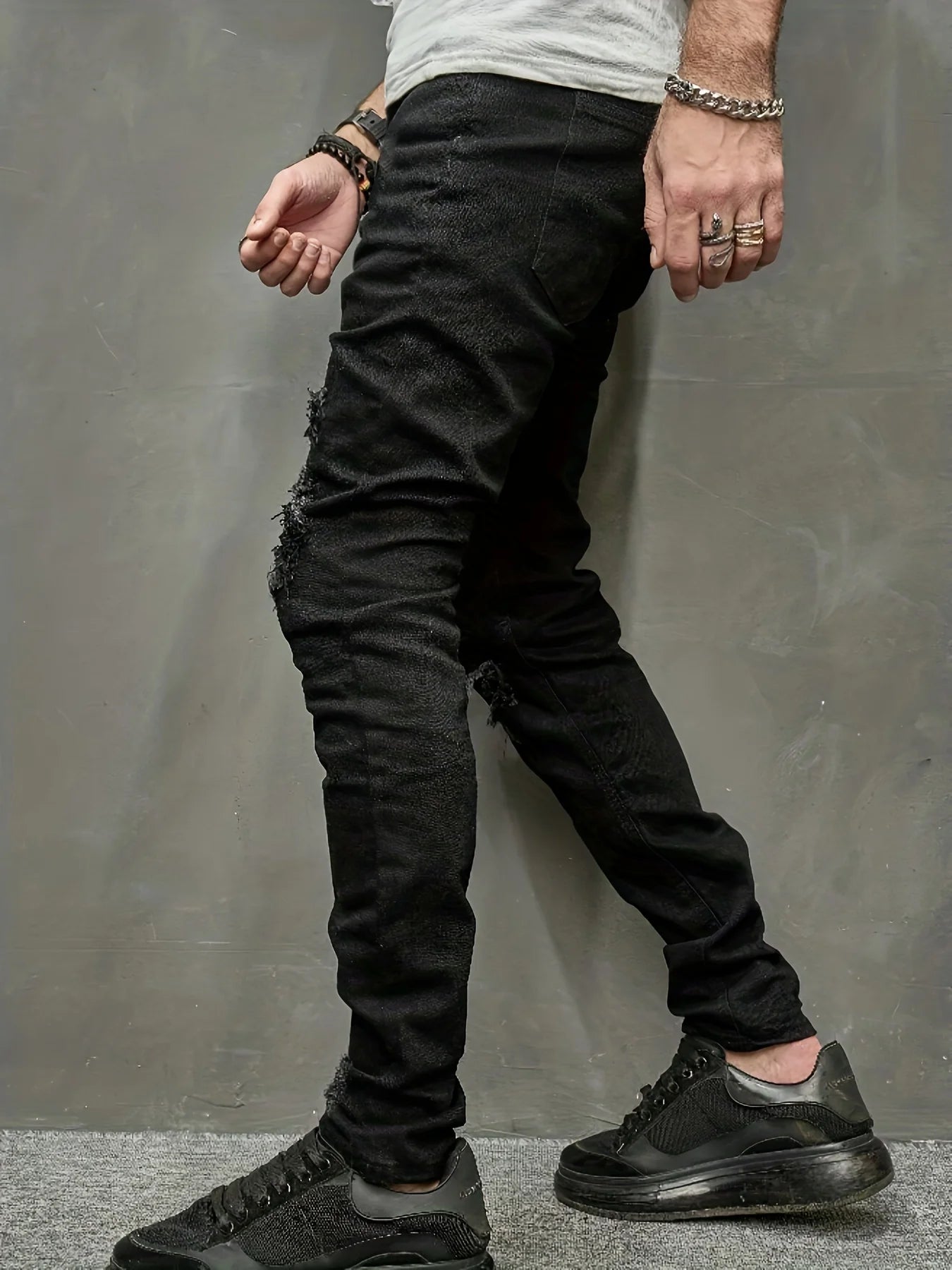 Men's Slim Ripped Jeans