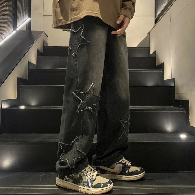 American Hip-Hop Loose Wide-Leg Jeans