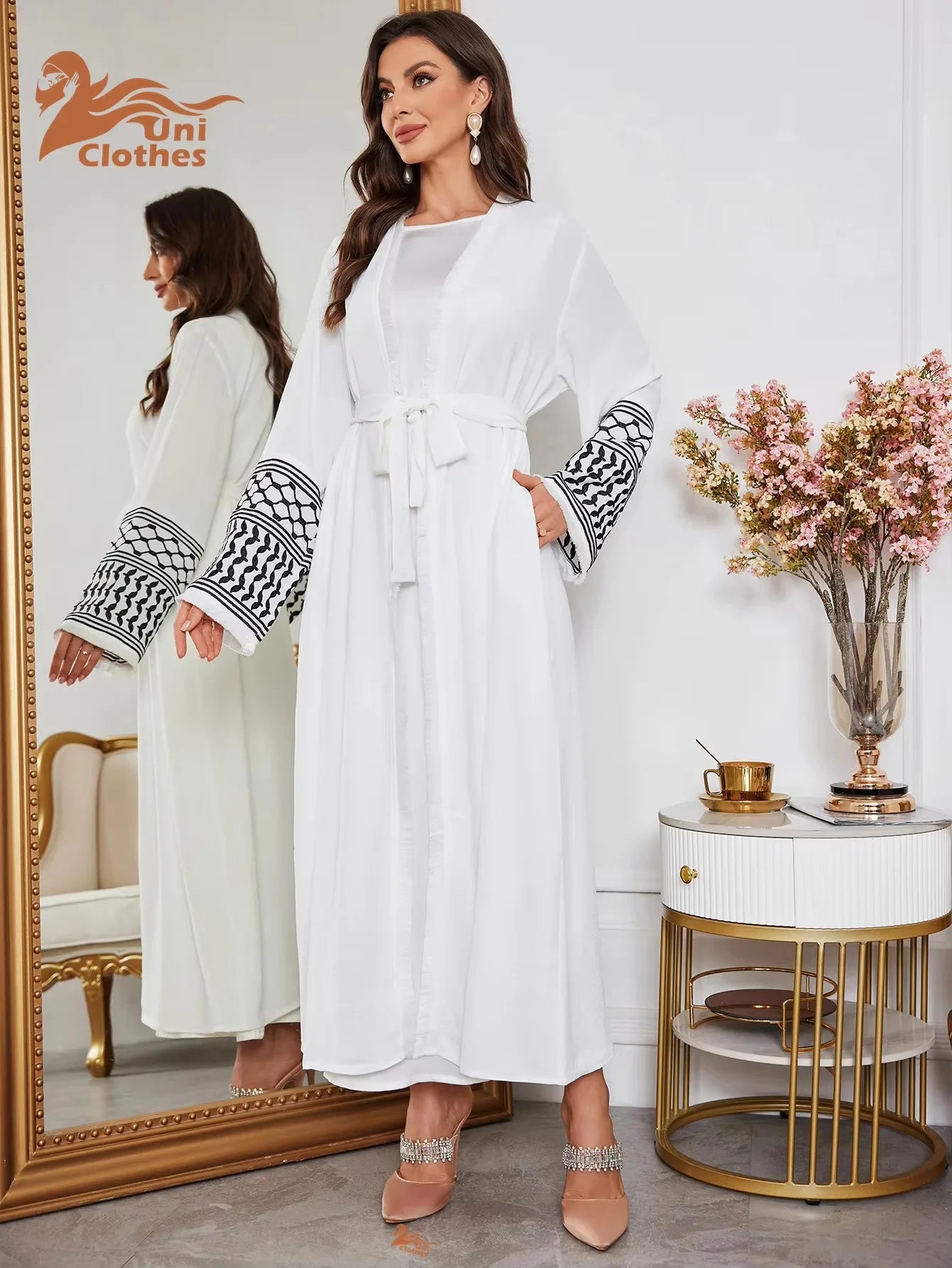 Women’s Embroidered Ramadan Abaya Kimono
