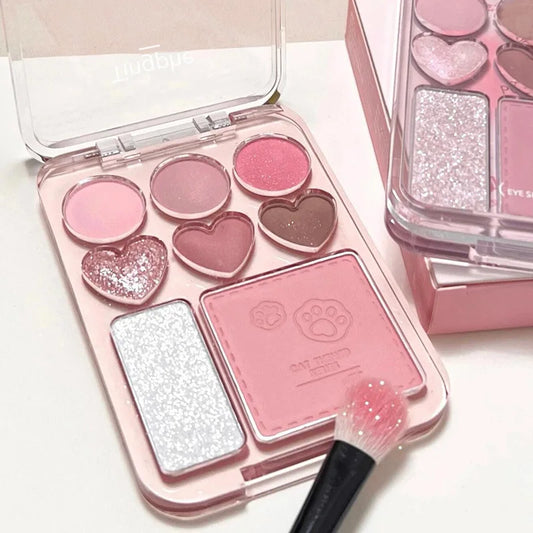 8-Color Heart Eyeshadow & Blusher Palette
