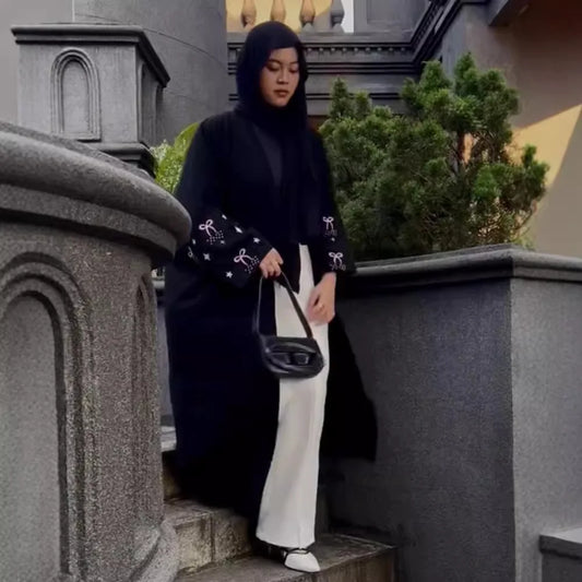 Luxury Embroidered Abaya Maxi Dress