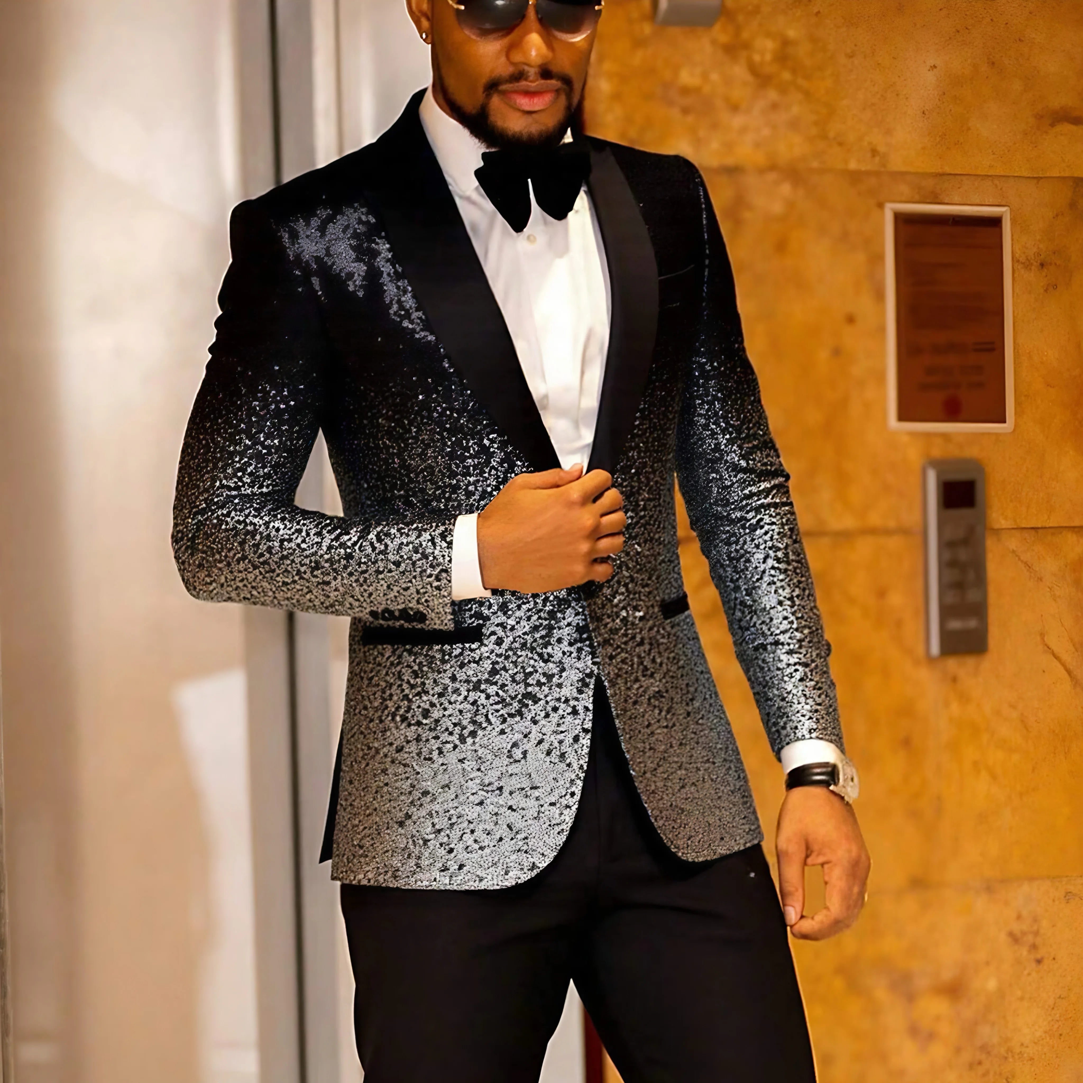 Sequined Tuxedo Jacket