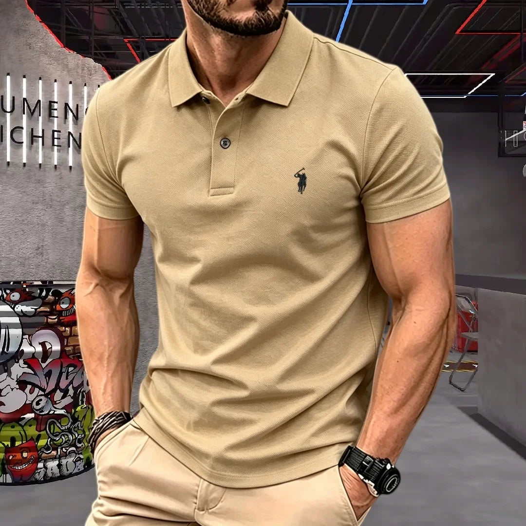 Men’s 100% Cotton Embroidered Polo Shirt