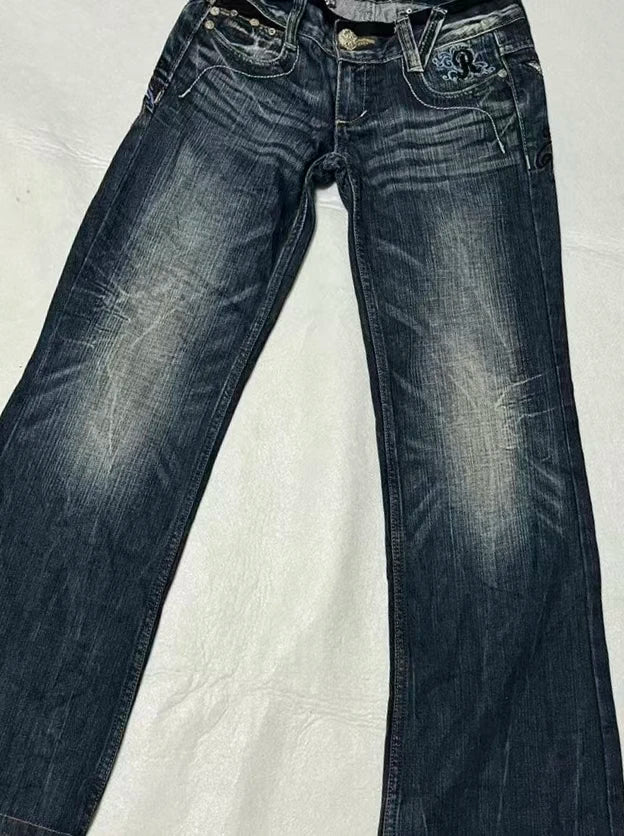 Women's Embroidered Flared Jeans