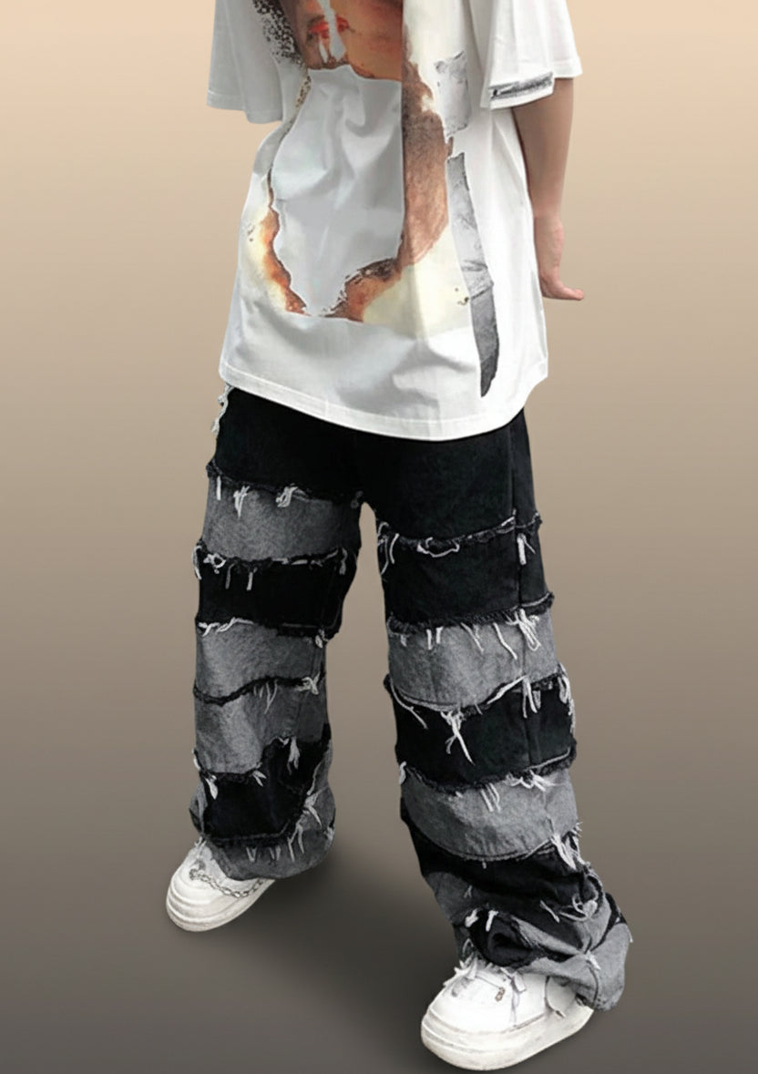 Splice Wide Leg Jeans