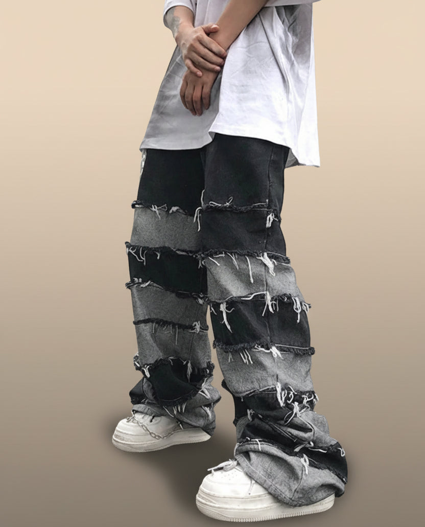 Splice Wide Leg Jeans