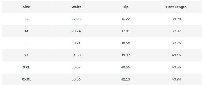 Size guide for Mens's Jacquard Jeans